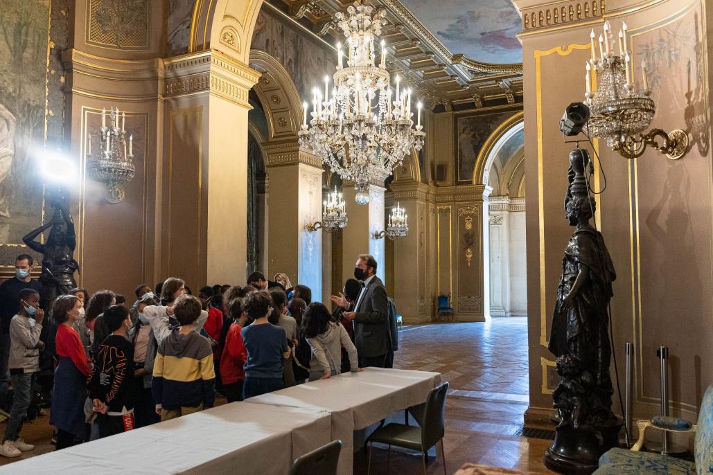 Cérémonie de lancement du kit pédagogique Le Grand Charles © Guillaume BONTEMPS-Ville de Paris