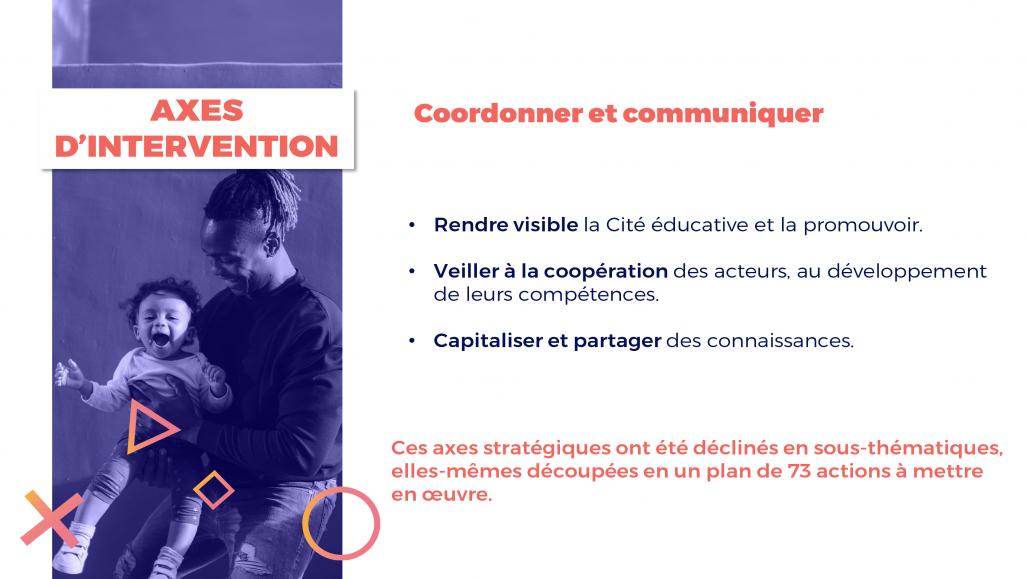 Diaporama présentant le projet et axes d'interventions de la Cité éducative de Dijon. page 12