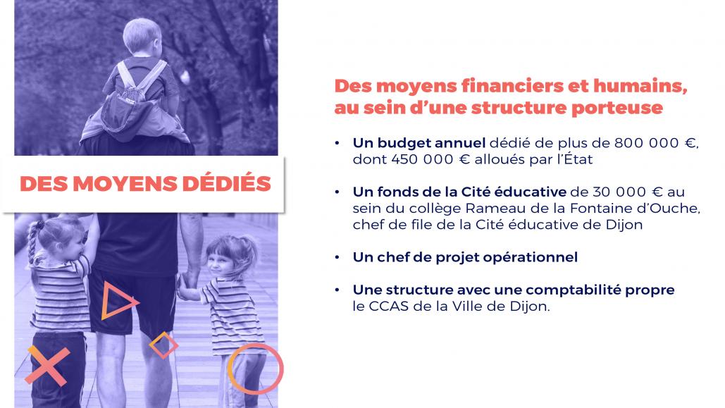 Diaporama présentant le projet et axes d'interventions de la Cité éducative de Dijon. page 9